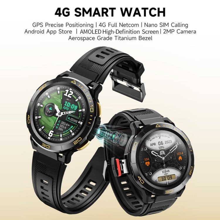 LEMFO Z1 1.43 inch AMOLED Screen Smart Watch, 4G Network Android 8.1 2GB+16GB, Eurasian Version(Black) - Android Watch by LEMFO | Online Shopping South Africa | PMC Jewellery | Buy Now Pay Later Mobicred