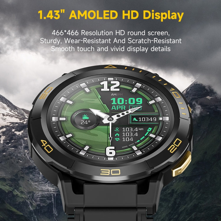 LEMFO Z1 1.43 inch AMOLED Screen Smart Watch, 4G Network Android 8.1 2GB+16GB, Eurasian Version(Black) - Android Watch by LEMFO | Online Shopping South Africa | PMC Jewellery | Buy Now Pay Later Mobicred