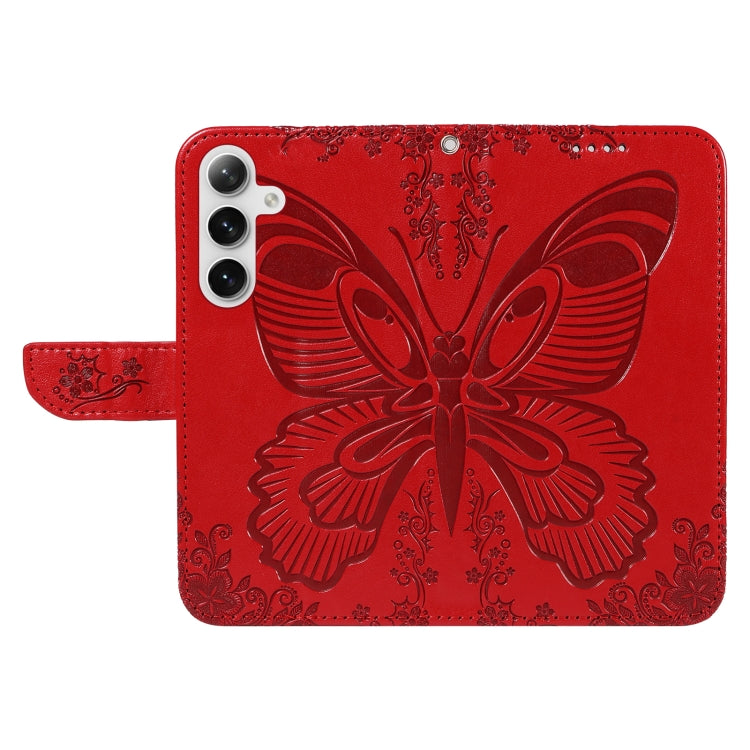 For Samsung Galaxy S25+ / S24+ 5G Swallowtail Butterfly Embossed Leather Phone Case(Red) - Galaxy S25+ 5G Cases by PMC Jewellery | Online Shopping South Africa | PMC Jewellery | Buy Now Pay Later Mobicred