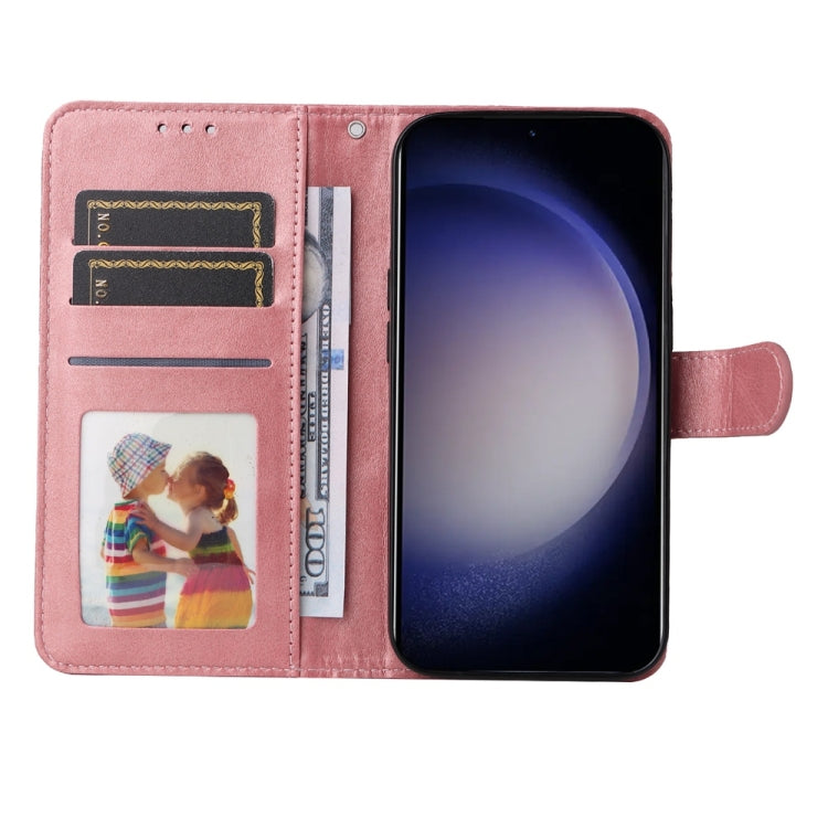 For Samsung Galaxy S25+ 5G Classic Calf Texture Flip Leather Phone Case(Rose Gold) - Galaxy S25+ 5G Cases by PMC Jewellery | Online Shopping South Africa | PMC Jewellery | Buy Now Pay Later Mobicred