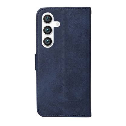 For Samsung Galaxy S25+ 5G Classic Calf Texture Flip Leather Phone Case(Blue) - Galaxy S25+ 5G Cases by PMC Jewellery | Online Shopping South Africa | PMC Jewellery | Buy Now Pay Later Mobicred