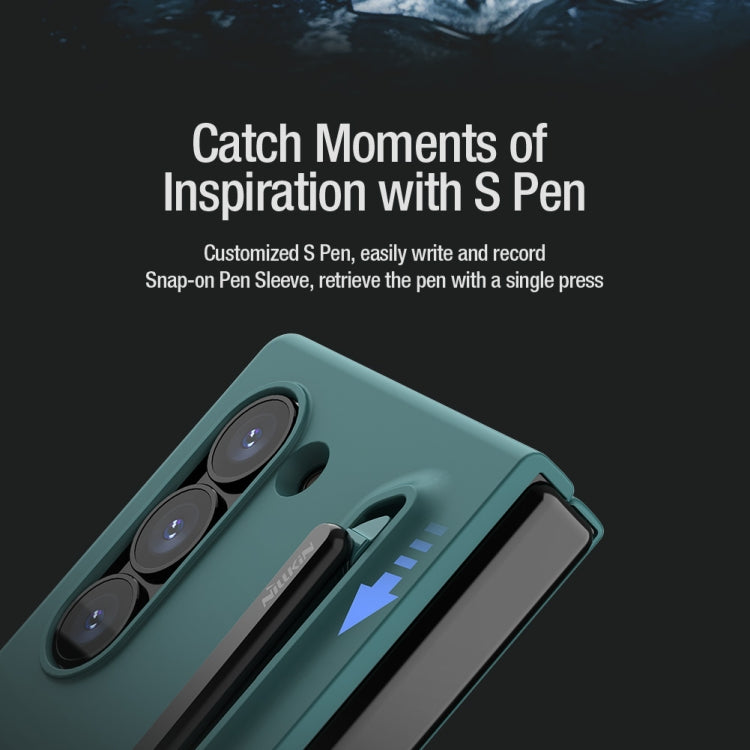 For Samsung Galaxy Z Fold6 5G NILLKIN Flex Pure PC + Liquid Silicone Phone Case with S Pen(Green) - free shipping - PMC Jewellery - Order now!