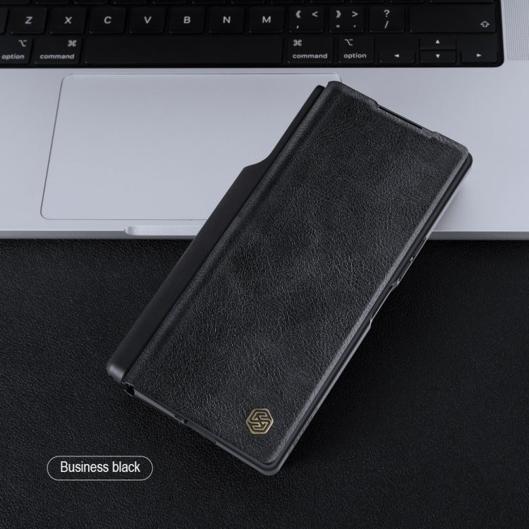 For Samsung Galaxy Z Fold6 5G NILLKIN QIN Series Pro Sliding Camera Cover Design Leather Phone Case(Black) - Galaxy Z Fold6 5G Cases by NILLKIN | Online Shopping South Africa | PMC Jewellery | Buy Now Pay Later Mobicred