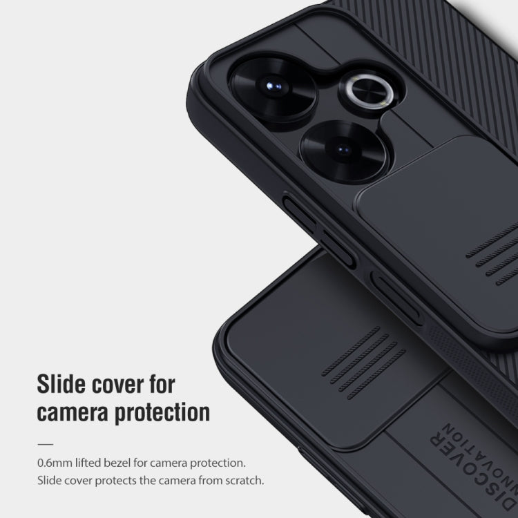 For Redmi Note 13R 5G / 13 4G NILLKIN Black Mirror Series Camshield PC Phone Case(Black) - Redmi 13 Cases by NILLKIN | Online Shopping South Africa | PMC Jewellery | Buy Now Pay Later Mobicred