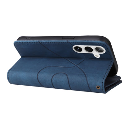 For Samsung Galaxy S25+ / S24+ 5G Dual-color 9 Card Slots Zipper Wallet Leather Phone Case(Blue) - Galaxy S25+ 5G Cases by PMC Jewellery | Online Shopping South Africa | PMC Jewellery | Buy Now Pay Later Mobicred