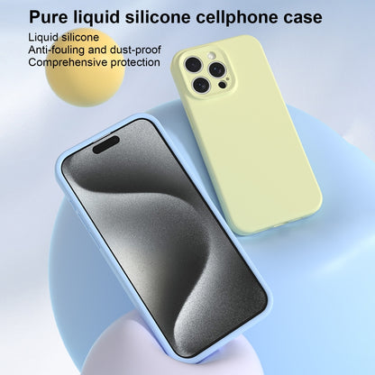 For iPhone 16 Precise Hole Liquid Silicone Jelly Color Full Coverage Phone Case(Navy Blue) - iPhone 16 Cases by PMC Jewellery | Online Shopping South Africa | PMC Jewellery | Buy Now Pay Later Mobicred