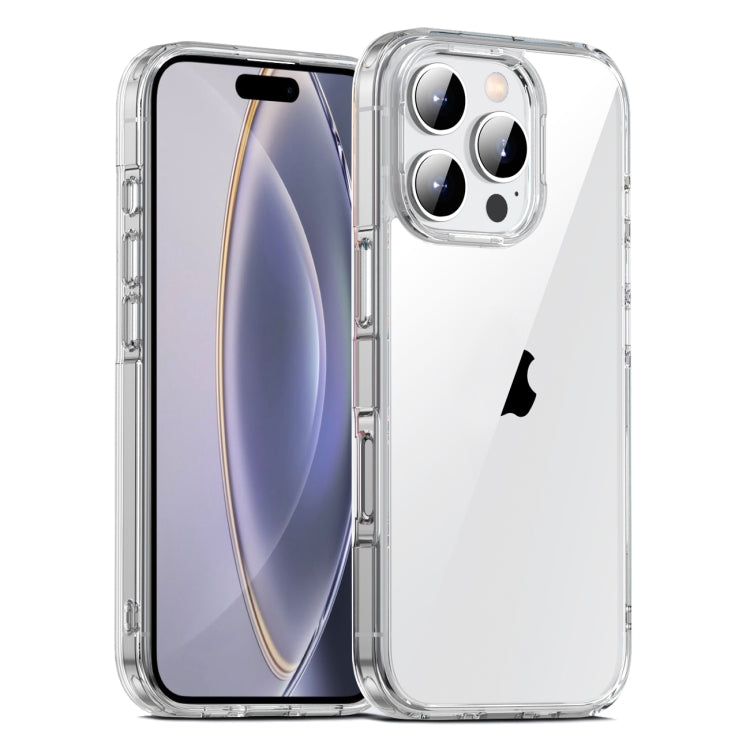 For iPhone 16 Pro Max PC Hybrid TPU Full Coverage Shockproof Phone Case(Transparent) - iPhone 16 Pro Max Cases by PMC TechLife | Online Shopping South Africa | PMC TechLife | Buy Now Pay Later Mobicred