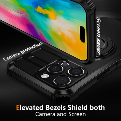 For iPhone 16 Pro Rotating Magnetic Holder Phone Case(Black) - iPhone 16 Pro Cases by PMC Jewellery | Online Shopping South Africa | PMC Jewellery | Buy Now Pay Later Mobicred