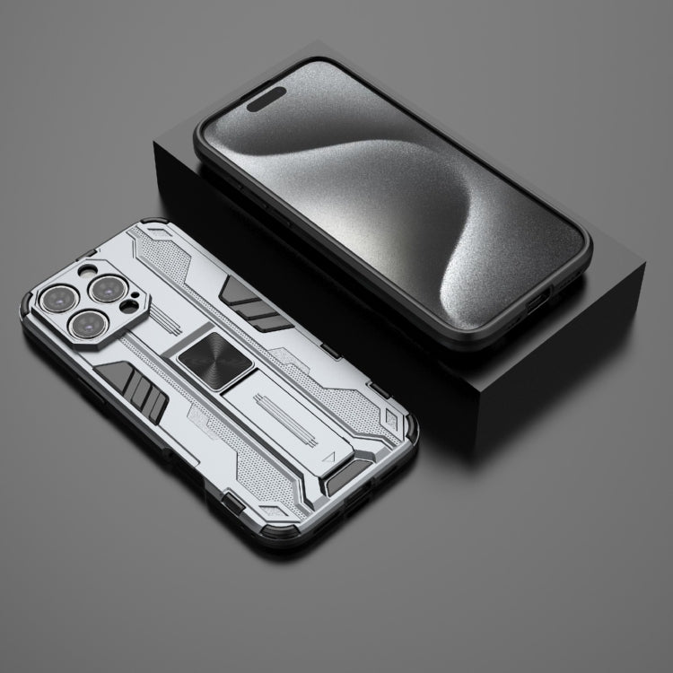 For iPhone 16 Pro Max Supersonic PC + TPU Holder Phone Case(Grey) - free shipping - PMC TechLife - Order now!