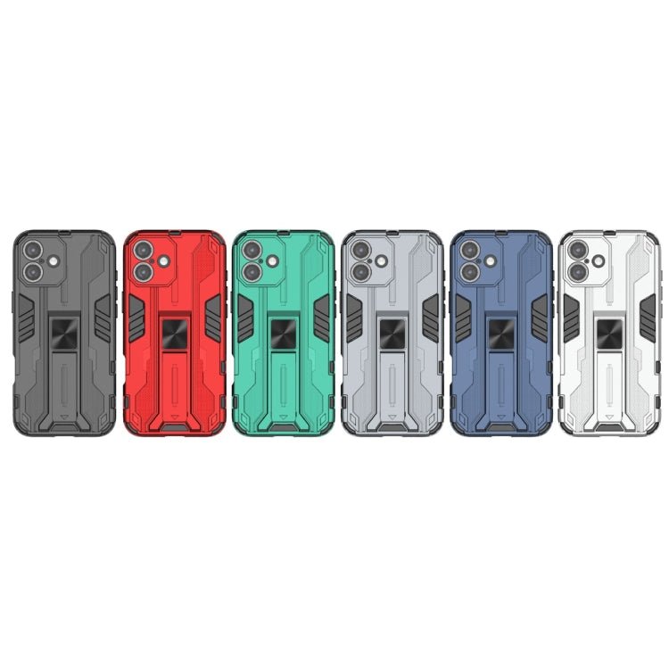 For iPhone 16 Plus Supersonic PC + TPU Holder Phone Case(White) - iPhone 16 Plus Cases by PMC TechLife | Online Shopping South Africa | PMC TechLife | Buy Now Pay Later Mobicred