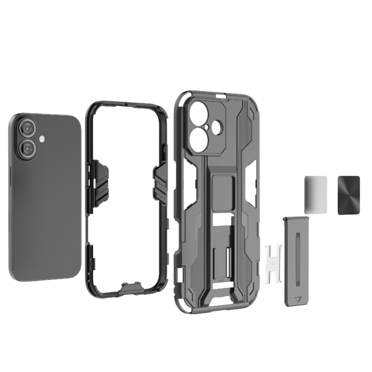 For iPhone 16 Supersonic PC + TPU Holder Phone Case(Red) - iPhone 16 Cases by PMC TechLife | Online Shopping South Africa | PMC TechLife | Buy Now Pay Later Mobicred