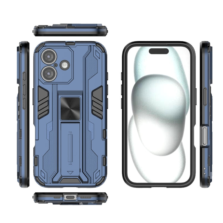 For iPhone 16 Supersonic PC + TPU Holder Phone Case(Grey) - free shipping - PMC TechLife - Order now!