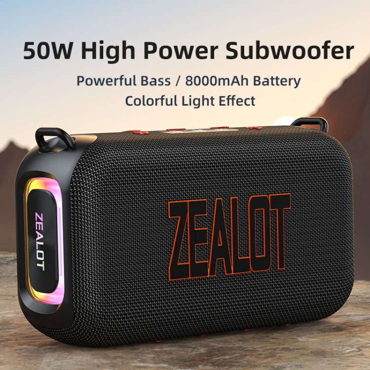 Zealot S85 50W Outdoor Waterproof Portable Bluetooth Speaker(Black) - free shipping - PMC Jewellery - Order now!