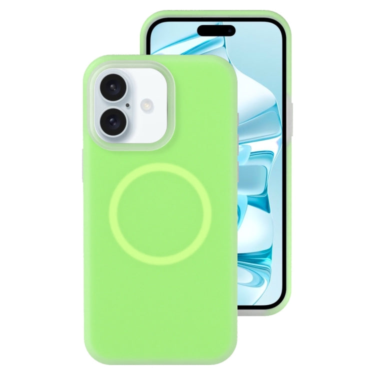 For iPhone 16 Jelly Liquid Silicone MagSafe Magnetic Phone Case(Green) - iPhone 16 Cases by PMC TechLife | Online Shopping South Africa | PMC TechLife | Buy Now Pay Later Mobicred