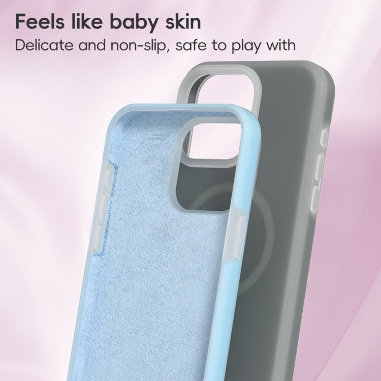 For iPhone 16 Pro Jelly Liquid Silicone MagSafe Magnetic Phone Case(Blue) - iPhone 16 Pro Cases by PMC TechLife | Online Shopping South Africa | PMC TechLife | Buy Now Pay Later Mobicred