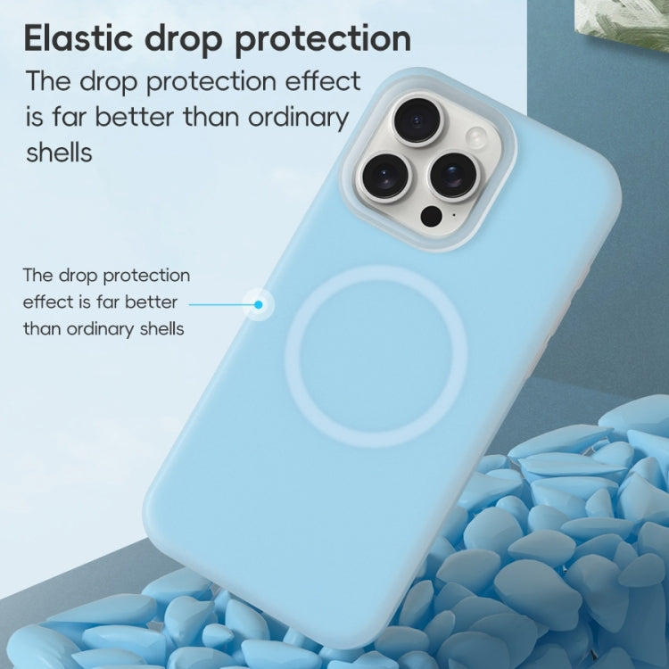 For iPhone 16 Jelly Liquid Silicone MagSafe Magnetic Phone Case(Grey) - iPhone 16 Cases by PMC TechLife | Online Shopping South Africa | PMC TechLife | Buy Now Pay Later Mobicred