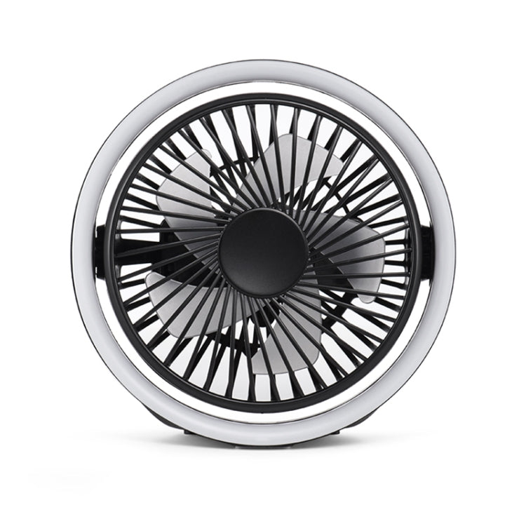 N601 180 Degree Rotating Type-C Desktop Fan with LED Ambience Light(Black) - Electric Fans by PMC TechLife | Online Shopping South Africa | PMC TechLife | Buy Now Pay Later Mobicred