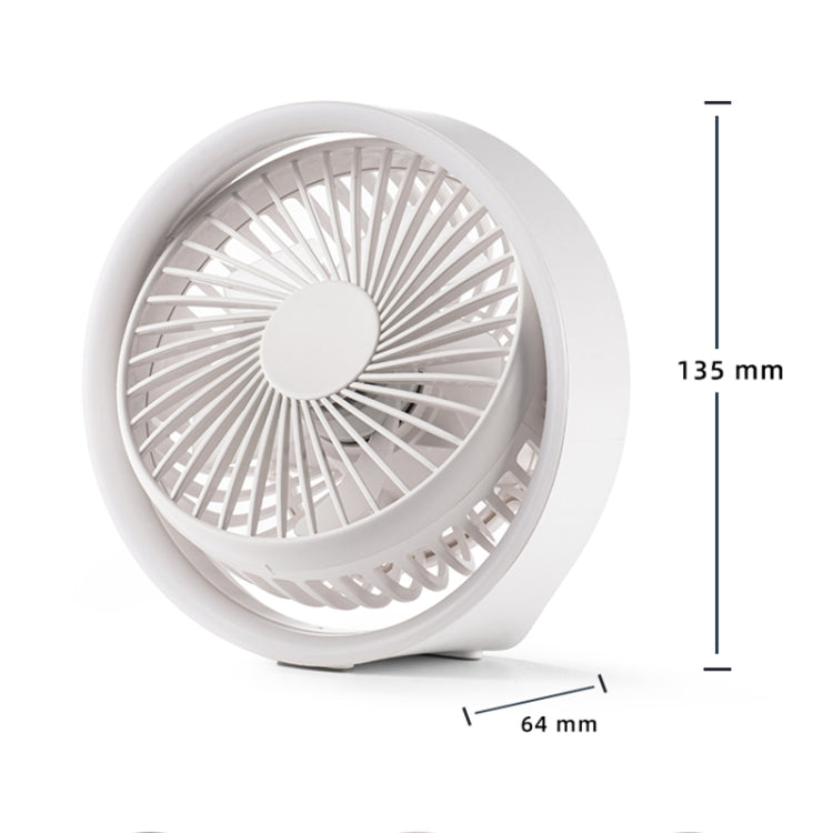 N601 180 Degree Rotating Type-C Desktop Fan with LED Ambience Light(Black) - Electric Fans by PMC TechLife | Online Shopping South Africa | PMC TechLife | Buy Now Pay Later Mobicred