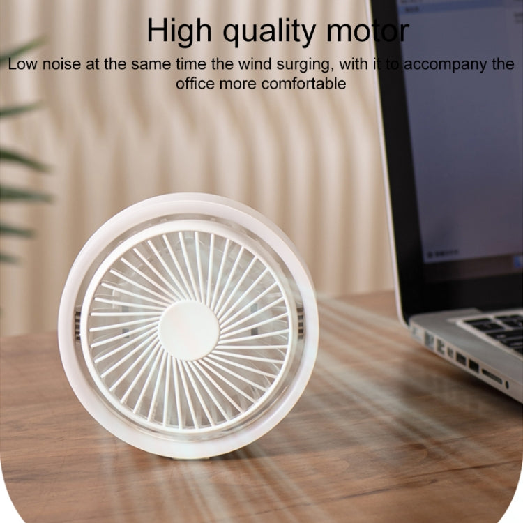 N601 180 Degree Rotating Type-C Desktop Fan with LED Ambience Light(Black) - Electric Fans by PMC TechLife | Online Shopping South Africa | PMC TechLife | Buy Now Pay Later Mobicred
