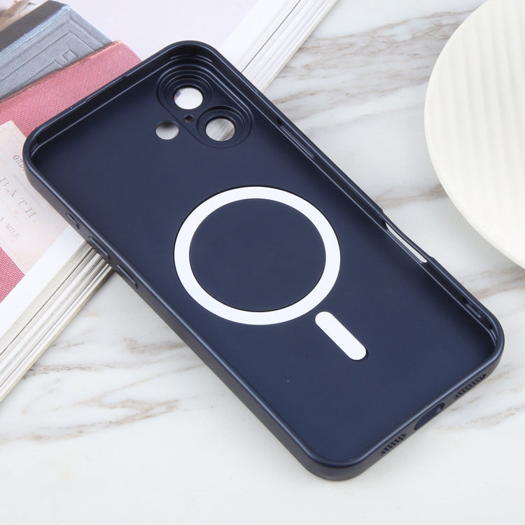 For iPhone 16 Plus Liquid TPU Silicone Solid Color MagSafe Phone Case(Dark Blue) - iPhone 16 Plus Cases by PMC TechLife | Online Shopping South Africa | PMC TechLife | Buy Now Pay Later Mobicred