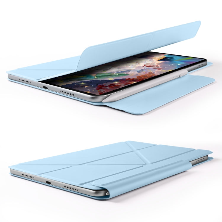 For Huawei MatePad 11.5 / 11.5S Fixed Buckle Magnetic Deformation Leather Tablet Case(Ice Blue) - Huawei by PMC TechLife | Online Shopping South Africa | PMC TechLife | Buy Now Pay Later Mobicred