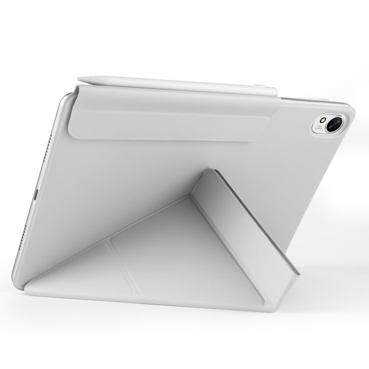 For Huawei MatePad 11.5 / 11.5S Fixed Buckle Magnetic Deformation Leather Tablet Case(Grey) - Huawei by PMC TechLife | Online Shopping South Africa | PMC TechLife | Buy Now Pay Later Mobicred