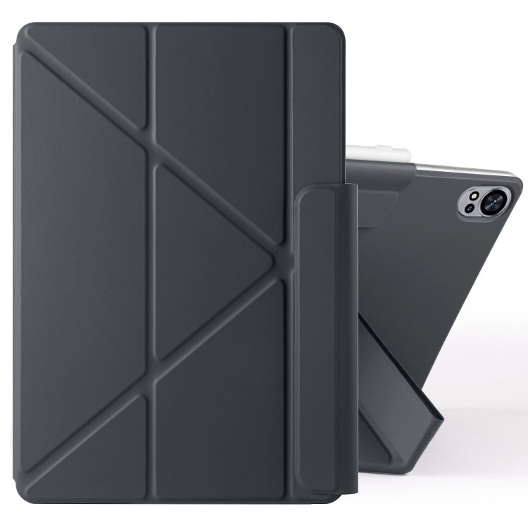For Huawei MatePad Air 12 2024 Fixed Buckle Magnetic Deformation Leather Tablet Case(Black) - Huawei by PMC TechLife | Online Shopping South Africa | PMC TechLife | Buy Now Pay Later Mobicred