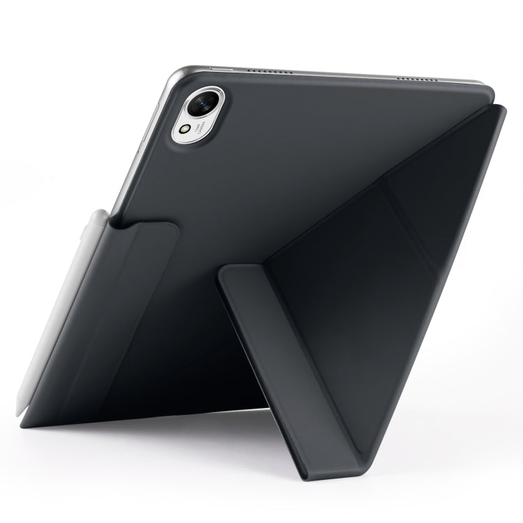 For Huawei MatePad Air 12 2024 Fixed Buckle Magnetic Deformation Leather Tablet Case(Black) - Huawei by PMC TechLife | Online Shopping South Africa | PMC TechLife | Buy Now Pay Later Mobicred