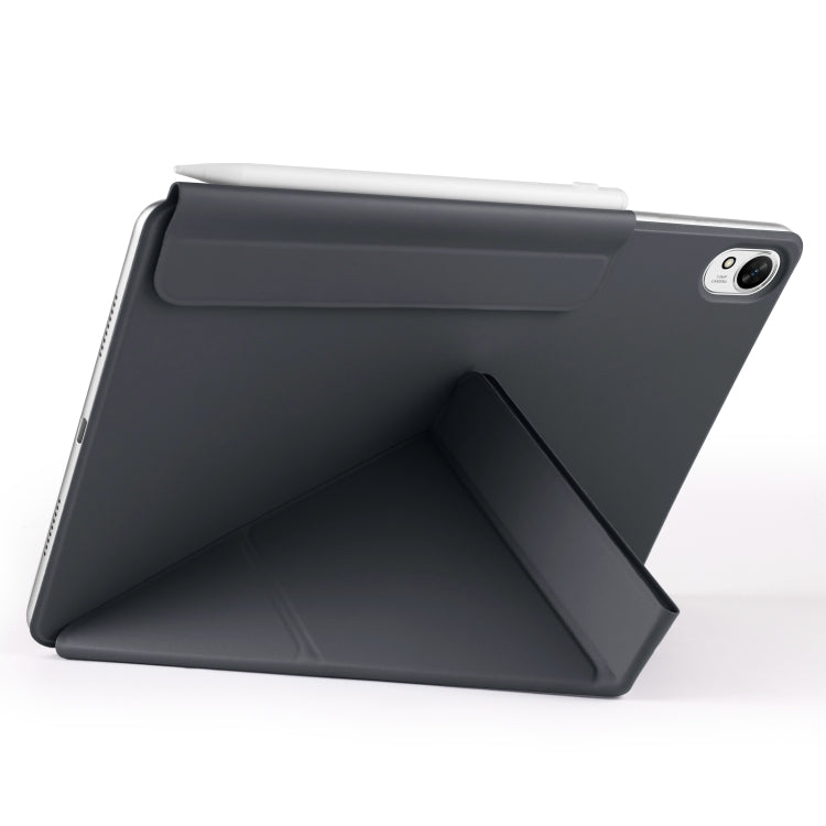For Huawei MatePad Air 12 2024 Fixed Buckle Magnetic Deformation Leather Tablet Case(Black) - Huawei by PMC TechLife | Online Shopping South Africa | PMC TechLife | Buy Now Pay Later Mobicred
