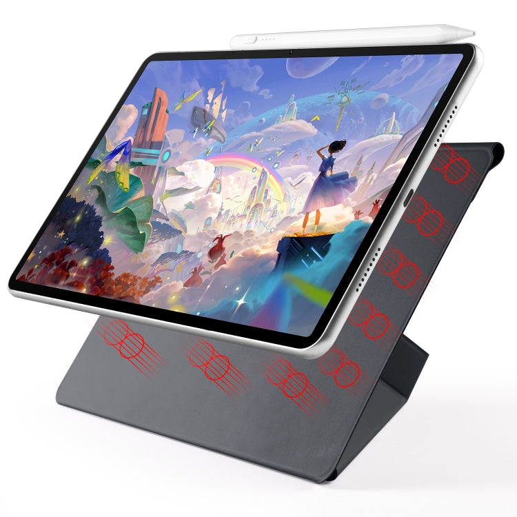 For Huawei MatePad Air 12 2024 Fixed Buckle Magnetic Deformation Leather Tablet Case(Black) - Huawei by PMC TechLife | Online Shopping South Africa | PMC TechLife | Buy Now Pay Later Mobicred