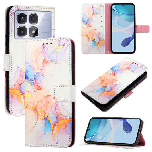 For Redmi K70 Ultra 5G Global PT003 Marble Pattern Flip Leather Phone Case(Galaxy Marble White) - Xiaomi Cases by PMC Jewellery | Online Shopping South Africa | PMC Jewellery | Buy Now Pay Later Mobicred