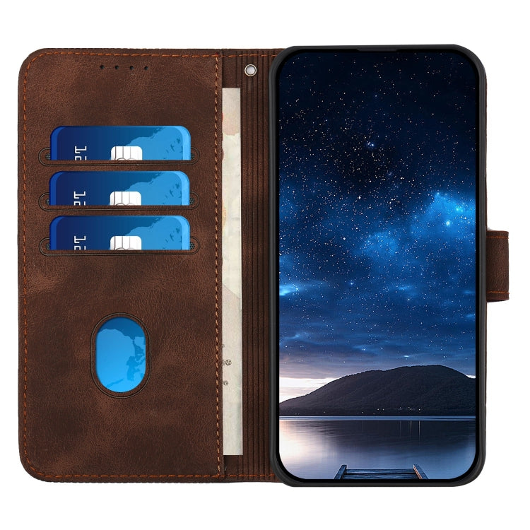 For Google Pixel 9 / 9 Pro YX0080 Grid Butterfly Embossed Pattern Flip Leather Phone Case with Lanyard(Coffee) - Google Cases by PMC TechLife | Online Shopping South Africa | PMC TechLife | Buy Now Pay Later Mobicred