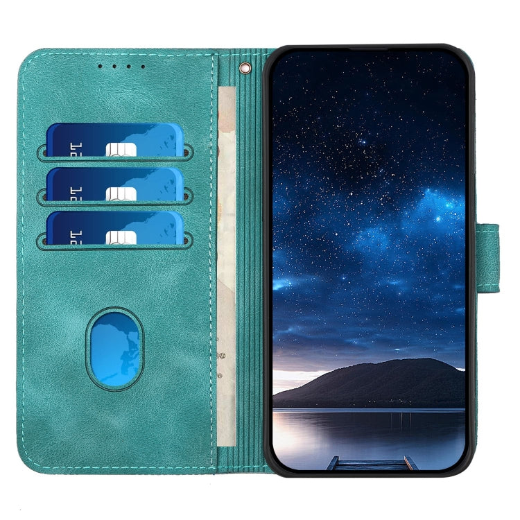 For Motorola Edge 2024 5G Global Grid Butterfly Embossed Pattern Leather Phone Case with Lanyard(Light Blue) - free shipping - PMC Jewellery - Order now!