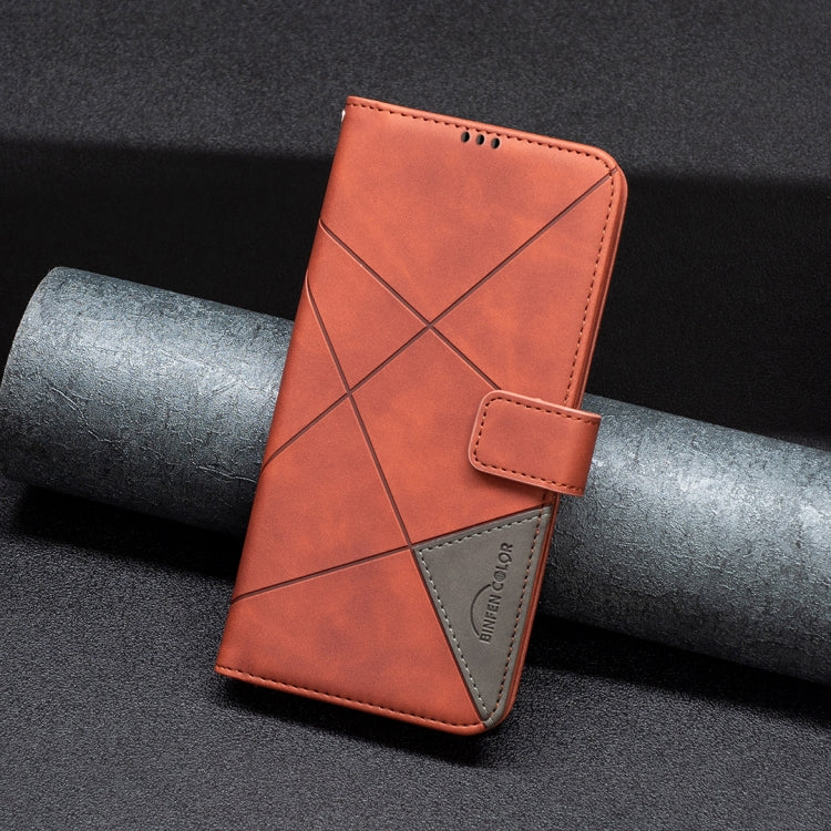 For Redmi K70 Ultra Magnetic Buckle Rhombus Texture Leather Phone Case(Brown) - Xiaomi Cases by PMC Jewellery | Online Shopping South Africa | PMC Jewellery | Buy Now Pay Later Mobicred