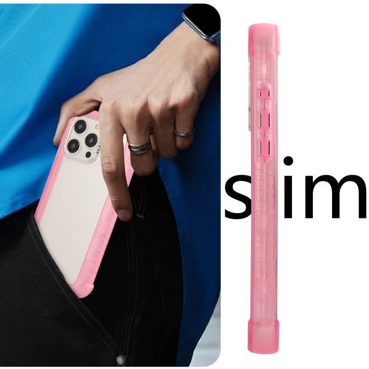 For iPhone 16 Plus Transparent Matte TPU Hybrid PC 3-in-1 Phone Case(Pink) - free shipping - PMC TechLife - Order now!