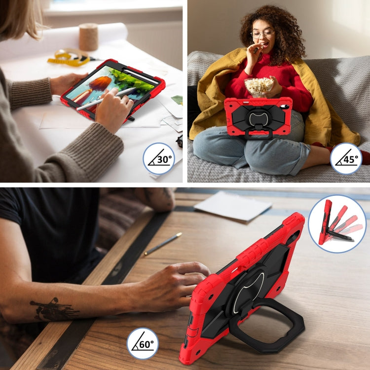 For Huawei Matepad 11.5 2023 Contrast Color Robot Silicone Hybrid PC Tablet Case(Red Black) - Huawei by PMC Jewellery | Online Shopping South Africa | PMC Jewellery | Buy Now Pay Later Mobicred