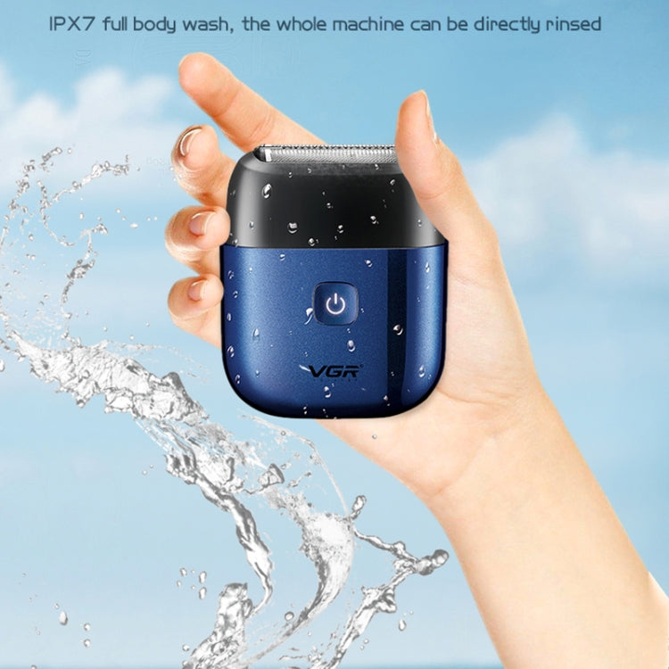 VGR V-340 5W USB Mini Portable Reciprocating Electric Shaver(Blue) - Shavers & Accessories by VGR | Online Shopping South Africa | PMC TechLife | Buy Now Pay Later Mobicred