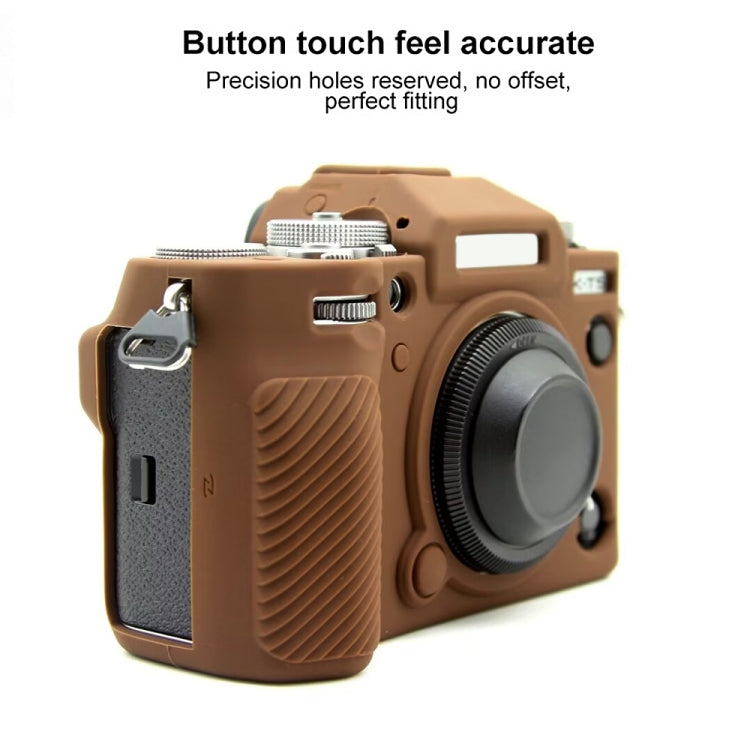 For FUJIFILM X-T5 Soft Silicone Protective Case(Coffee) - Protective Case by PMC TechLife | Online Shopping South Africa | PMC TechLife | Buy Now Pay Later Mobicred