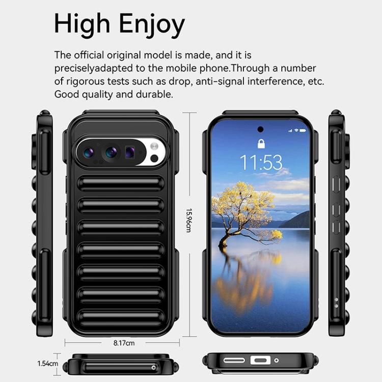For Google Pixel 9 Pro Capsule Series Candy Color TPU Phone Case(Transparent Grey) - Google Cases by PMC TechLife | Online Shopping South Africa | PMC TechLife | Buy Now Pay Later Mobicred