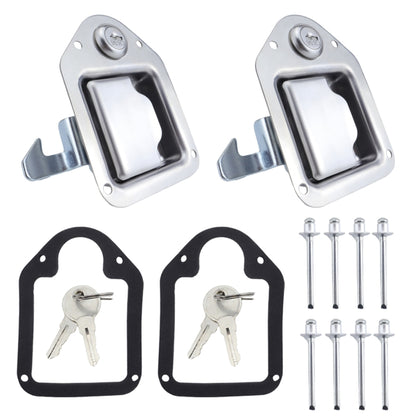 2 Sets / Pack Trailer / Yacht / Truck Stainless Steel Tool Box Lock Paddle Latch & Keys - Locks & Hasps by PMC Jewellery | Online Shopping South Africa | PMC Jewellery | Buy Now Pay Later Mobicred