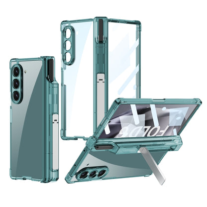 For Samsung Galaxy Z Fold6 GKK Integrated Airbag Hinge Full Coverage Phone Case with Holder / Pen Box, Not Included Pen(Green) - Galaxy Z Fold6 5G Cases by GKK | Online Shopping South Africa | PMC Jewellery | Buy Now Pay Later Mobicred