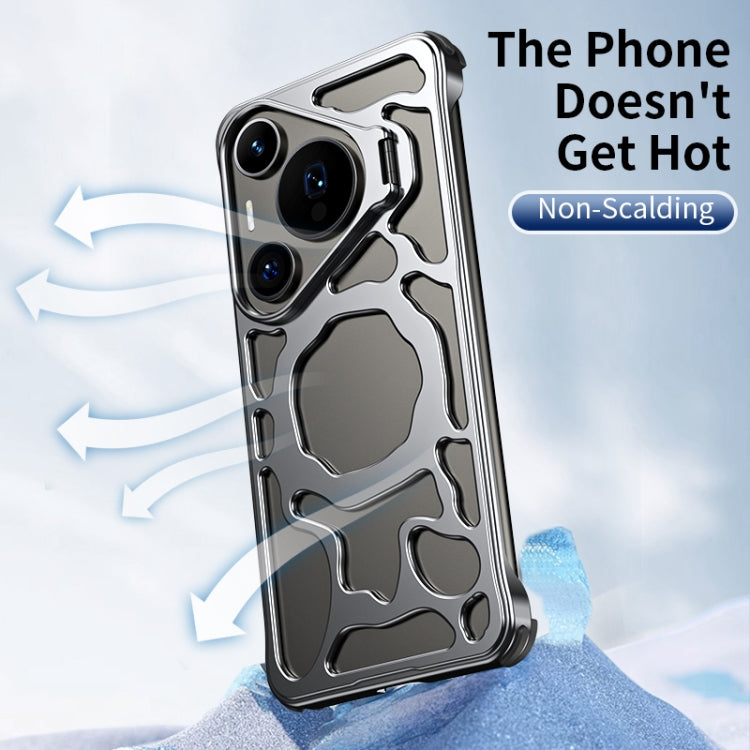 For Huawei Pura 70 Auspicious Cloud Series MagSafe Metal Phone Case with Bracket(Grey) - Huawei Cases by PMC Jewellery | Online Shopping South Africa | PMC Jewellery | Buy Now Pay Later Mobicred