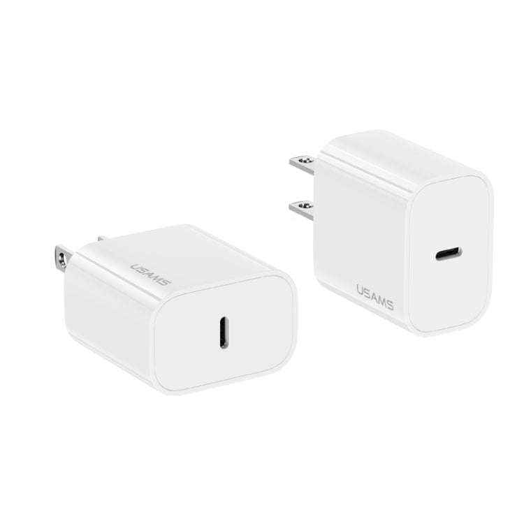 USAMS CC228 20W Fast Charging Charger Set, USB-C / Type-C to 8 Pin(US Plug) - Multifunction Charger by USAMS | Online Shopping South Africa | PMC Jewellery | Buy Now Pay Later Mobicred