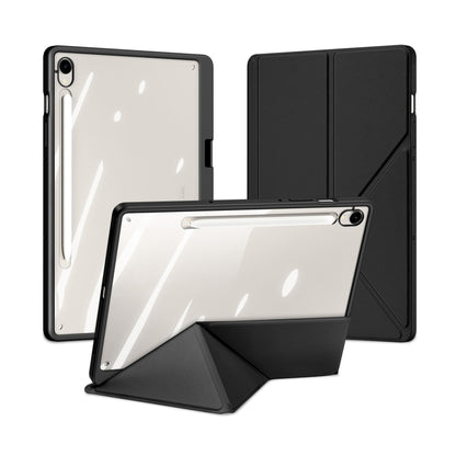 For Samsung Galaxy Tab S9 / S9 FE DUX DUCIS Magi Series Smart Leather Tablet Case(Black) - Galaxy Tab S9 Cases by DUX DUCIS | Online Shopping South Africa | PMC Jewellery | Buy Now Pay Later Mobicred