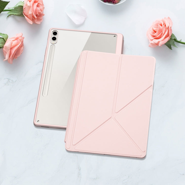 For Samsung Galaxy Tab S9+ / S9 FE+ DUX DUCIS Magi Series Smart Leather Tablet Case(Pink) - Galaxy Tab S9+ Cases by DUX DUCIS | Online Shopping South Africa | PMC Jewellery | Buy Now Pay Later Mobicred