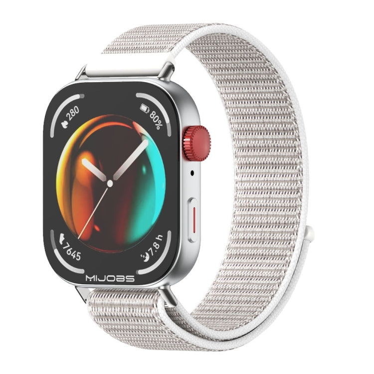 For Huawei Watch Fit3 MIJOBS Breathable Nylon Loop Watch Band(Sea Shell Silver) - free shipping - PMc TechLife - Order now!