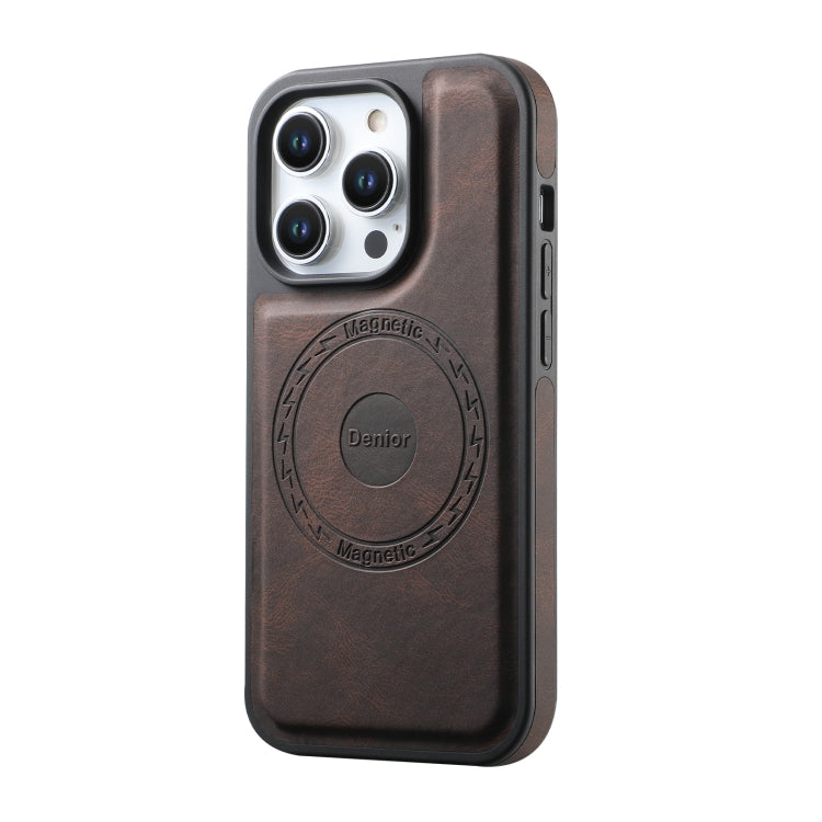 For iPhone 16 Denior A13 Skin Feel MagSafe Phone Case(Brown) - iPhone 16 Cases by Denior | Online Shopping South Africa | PMC Jewellery | Buy Now Pay Later Mobicred