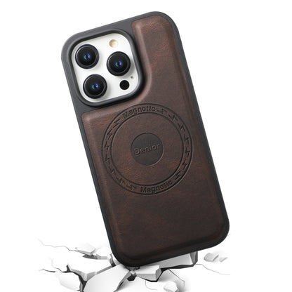 For iPhone 16 Pro Denior A13 Skin Feel MagSafe Phone Case(Brown) - iPhone 16 Pro Cases by Denior | Online Shopping South Africa | PMC Jewellery | Buy Now Pay Later Mobicred