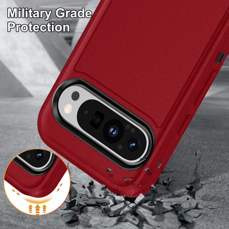 For Google Pixel 9 Pro Life Waterproof Rugged PC + Silicone Phone Case(Red + Black) - Google Cases by PMC TechLife | Online Shopping South Africa | PMC TechLife | Buy Now Pay Later Mobicred