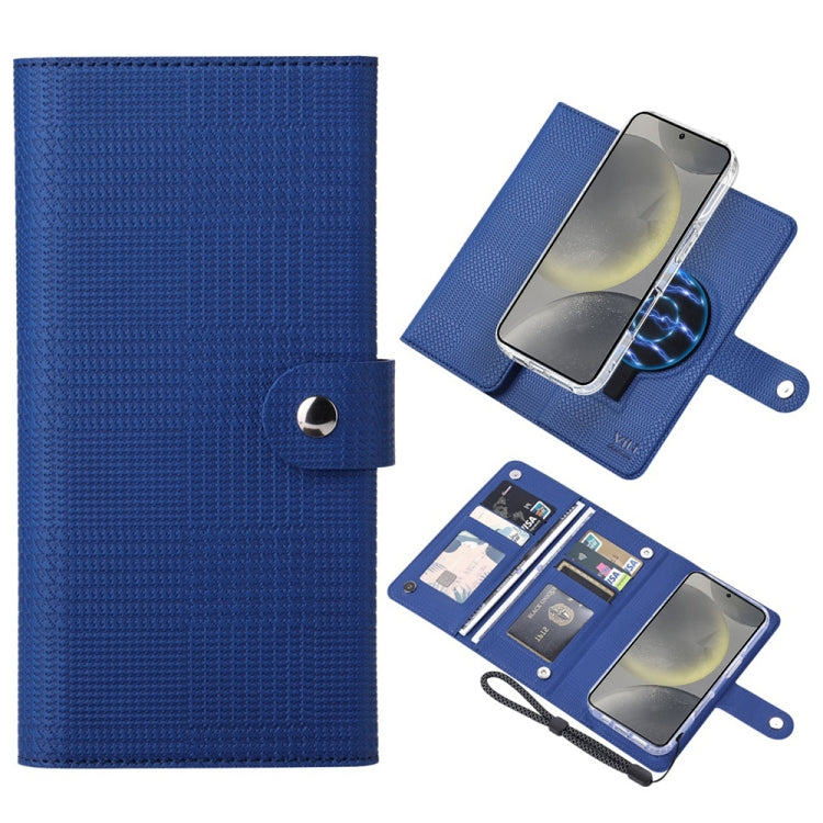 For Samsung Galaxy S24 5G ViLi GHA-C Series RFID MagSafe Magnetic Flip Leather Phone Case(Blue) - Galaxy S24 5G Cases by ViLi | Online Shopping South Africa | PMC Jewellery | Buy Now Pay Later Mobicred